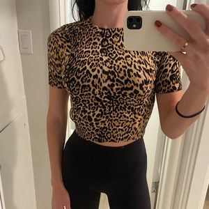 Leopard crop top from ZARA